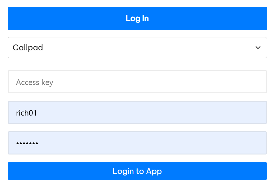 How to Log In to the Queue Xpert Callpad App